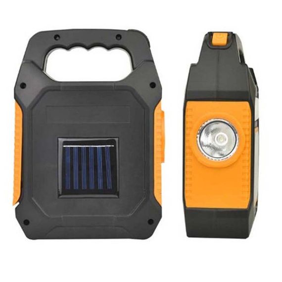 Акумуляторний Кемпінговий ліхтар Solar D-2081/JY-978C Power Bank Чорно-жовтогарячий | Зображення 4
