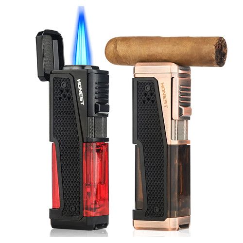 Сигарная Турбо Зажигалка На 4 Огня Honest Lighter