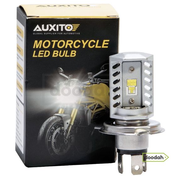 Мото лампа LED для Фары H4 / 15W / 9-32V / 1600LM / 6500K -  AUXITO 9003 H4
