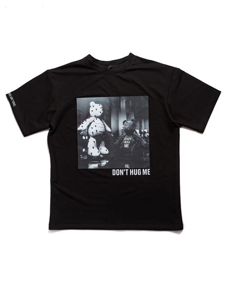 Футболка мишка принт чёрный S