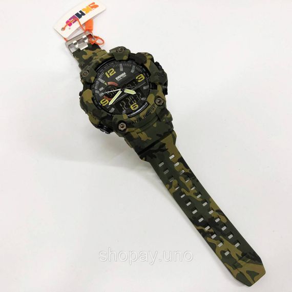 Годинник наручний чоловічий SKMEI 1520CMGN CAMO GREEN, годинник військовий чоловічий, для військовослужбовців. Колір: камуфляж | Зображення 5