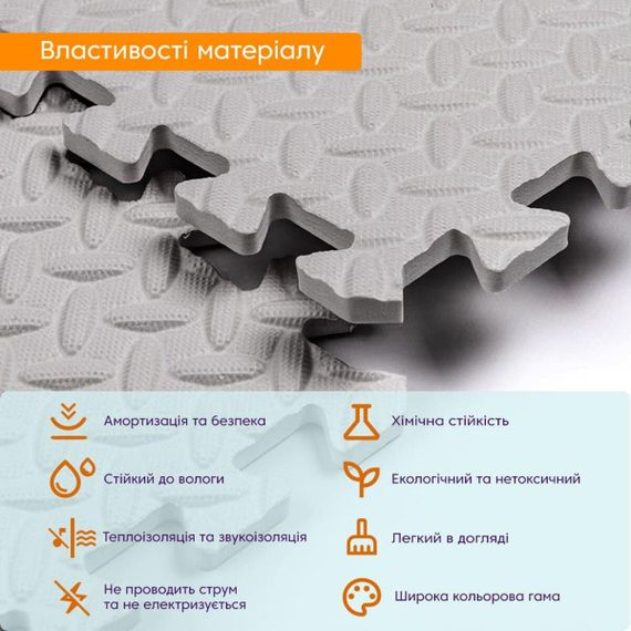 Підлогове покриття 60х60х1см Сіре (D) SW-00002569 | Зображення 3