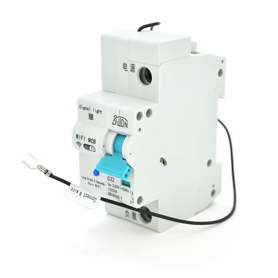Автоматический выключатель 1P/220V/32A с отечественным управлением по WiFi