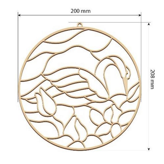Заготовка для витражной живописи "Лебединая песня" FDSGB-09 | Зображення 2