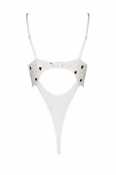 Еротичний боді з малюнком Passion LOVELIA BODY L/XL, white sexstyle | Зображення 5