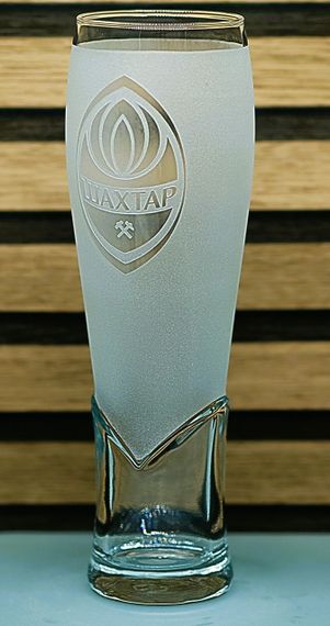 Пивний келих крафтовий 440 мл ФК Шахтар Донецьк з гравіюванням подарунок для фаната футбольна кружка матовий | Зображення 2