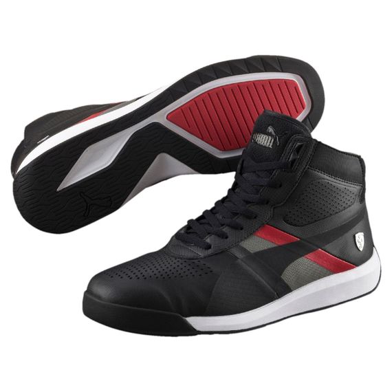 Кросівки-кеди чоловічі Puma Ferrari Podio Mid 305776 01 (чорні, повсякденні, перфоровані, бренд пума) | Зображення 1