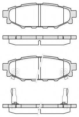 Колодка гальм. диск. SUBARU LEGACY 2.0 2.5 03-, OUTBACK 2.5 03- задн. (вир-во REMSA) REMSA 113612 на SUBARU FORESTER (SH)