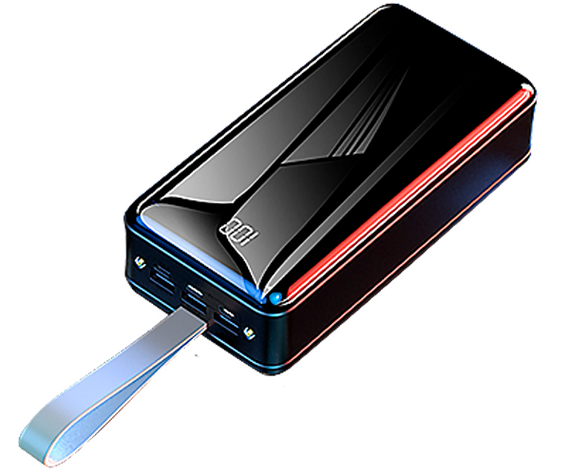 Внешний портативный аккумулятор (повербанк) Power Bank Robor R750+ 50000 mAh черный (R750+_2350) | Зображення 2