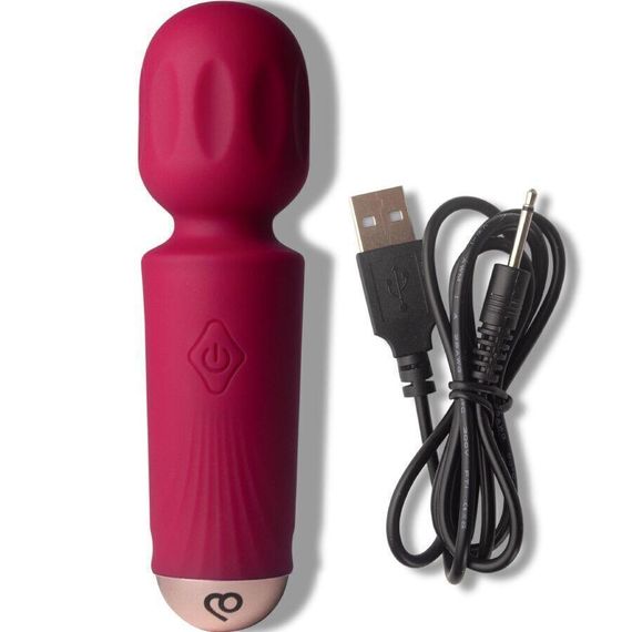 Вібромасажер Rocks Off Mini Wand Azalea Red, 16 режимів Sex Aura | Зображення 2