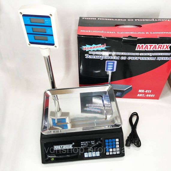 Настольные торговый весы, Весы торговые для взвешивания продуктов для торговли до 50 килограмм LE-62 | Зображення 8