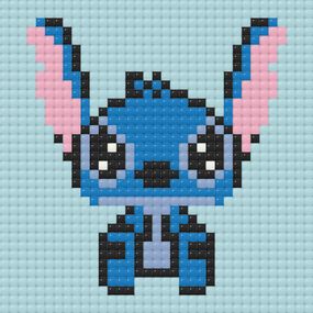 Алмазная мозаика мини "Stitch Стич" ODM0105, 10х10 см