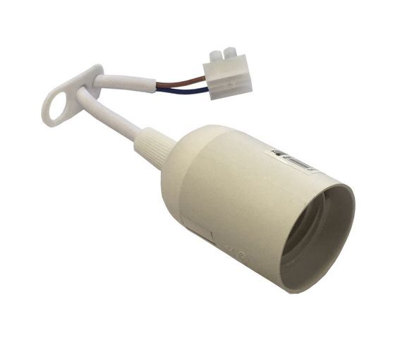 Патрон подвесной со шнуром пластик Е27 белый Ny95000855