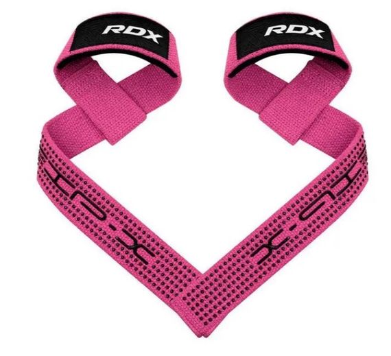 Лямки для тяги RDX S4 Gym Cotton Gel Straps Pink Plus (WAC-S4P+)