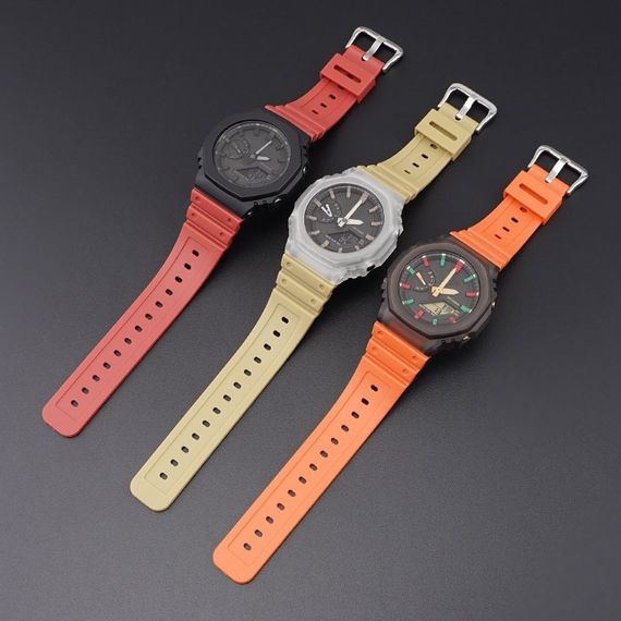Ремешок для Casio G-Shock GA-2100/2110 Orange SI | Зображення 8