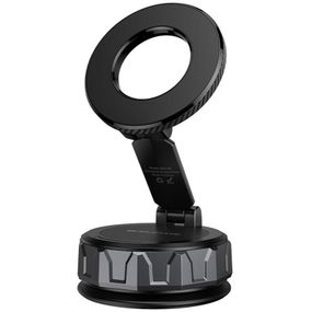Автотримач Borofone BH140 Gloria Vacuum Suction Magnetic (center console) Black / Metal gray