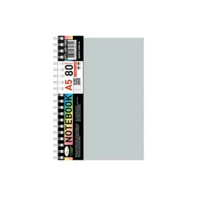 Блокнот А5 АП-1505(Grey) 80 аркушів, пружина збоку