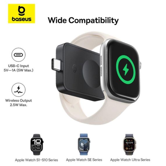 Бездротовий зарядний пристрій Baseus MagPro Magnetic Wireless Charger for E-Watch 2.5W Cosmic Black | Зображення 6