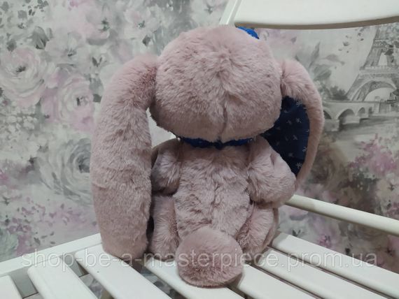 Меховая игрушка зайка розовый подарок девочке девушке 25см 02934 | Зображення 3