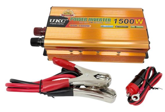Інвертор потужний апроксимована синусоїда перетворювач напруги UKC 1500 W 12V-220V | Зображення 1