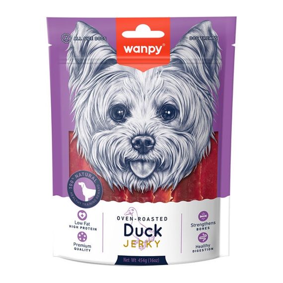 Лакомство для собак с уткой Wanpy Duck Jerky, 100 гр
