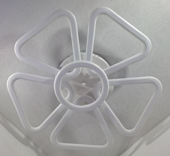 Люстра світлодіодна стельова LED світильник для квартири на стелю лед 25573 Білий 10х62х62 см. | Зображення 3