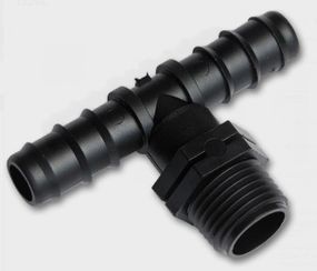 Трійник Bradas із зовнішньою різьбою 1/2" штуцер під трубку 20 мм 25 шт