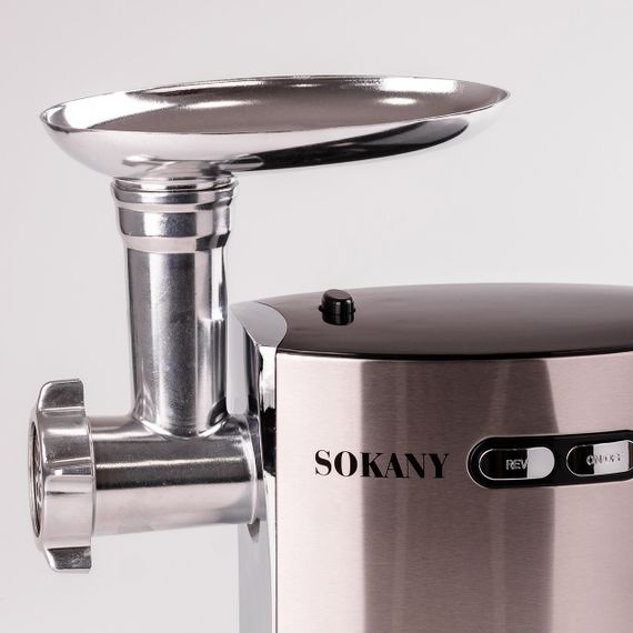 Мясорубка Sokany SK091 для дома 2500 Вт сталь | Зображення 2