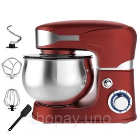 Міксер для 2600Вт Crownberg CB-3408 планетарний тістоміс з чашею 5л на 6 швидкостей з імпульсним режимом