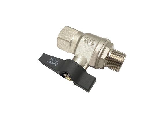 Кран кульовий Nickel MAX PN40 1/2" ЗВ сірий метелик ASCO 1/24 | Зображення 3