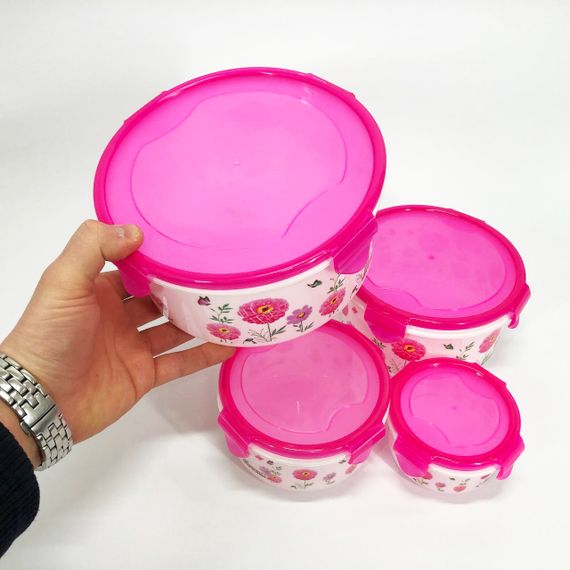 Набір пластикових судків UNIQUE UN-1512. Колір: рожевий | Зображення 6