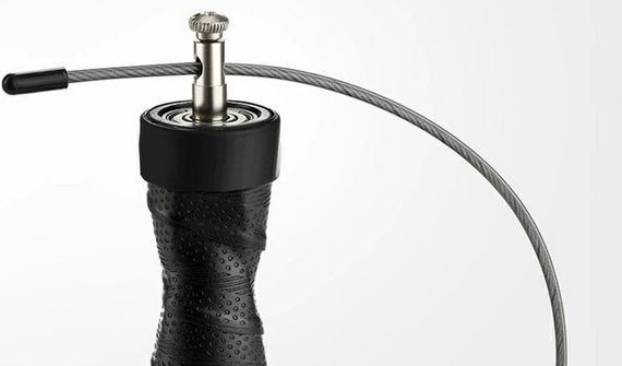 Скакалка швидкісна 4yourhealth Cross Weighted Rope 2.5m. на підшипниках, регульована 1146 Чорна | Зображення 7