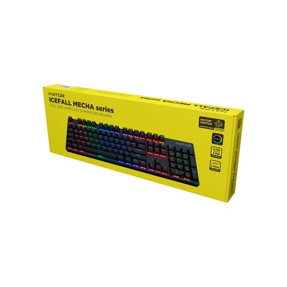 Клавіатура Hator Icefall Mecha Rainbow Wireless/USB Black (HTK204UA) | Зображення 6