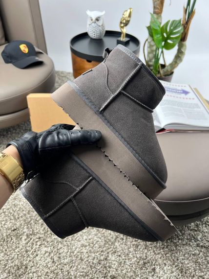 Уггі UGG Classic Ultra Mini Platform Grey Fur | Зображення 4