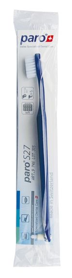 Дитяча зубна щітка paro® children toothbrush S27 м'яка, з монопучковою насадкою в поліетиленовій упаковці, салатова | Зображення 1