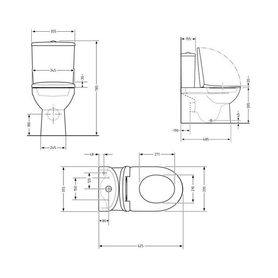 Унітаз підлоговий Qtap Leo Ultra Quiet 620×355×790 мм з сидінням Soft-close, White QTLEO27W49261 | Зображення 1