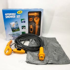 Переносной душ с встроенным насосом, Летний переносной походный душ с дисплеем QE-99