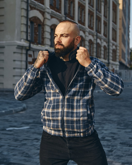 Куртка-рубашка синий S L | Зображення 3