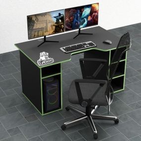 Стол компьютерный Comfy-Home Rasin RS-2 черныйзеленый