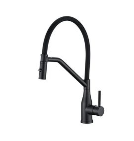 Змішувач для кухні Koer KI-70026-05 з чорним силіконовим виливом (KR5210)