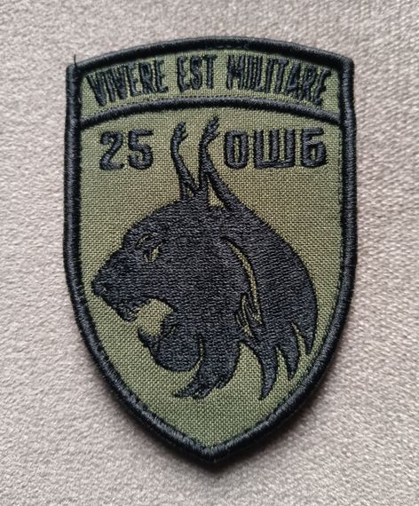 Шеврон 25 ОШБ (олива)