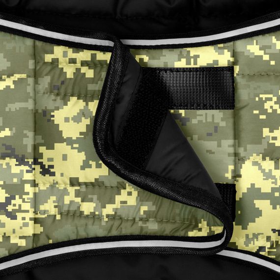 Куртка-накидка для собак WAUDOG Clothes, малюнок "Мілітарі", XXS, А 23 см, B 29-36 см, С 14-20 см | Зображення 3