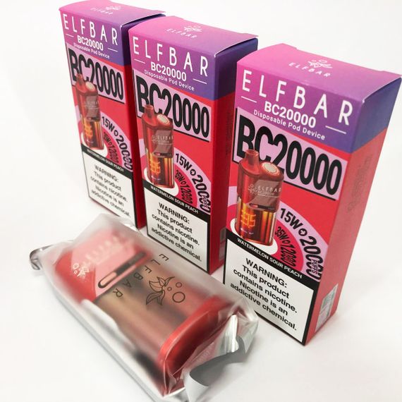 Elf Bar BC20000 смак Кавун Кислий Персик (Watermelon Sour Peach)