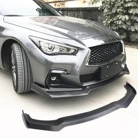 Накладка на передній бампер Lip V2 (для Q50 Sport 2018-2022, Карбон) для Infiniti Q50/Q60 рр