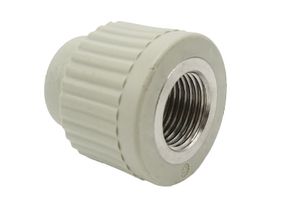 Муфта комбінована з внутрішньою різьбою PPR Ø32x3/4" сірий колір Grandi 50 шт