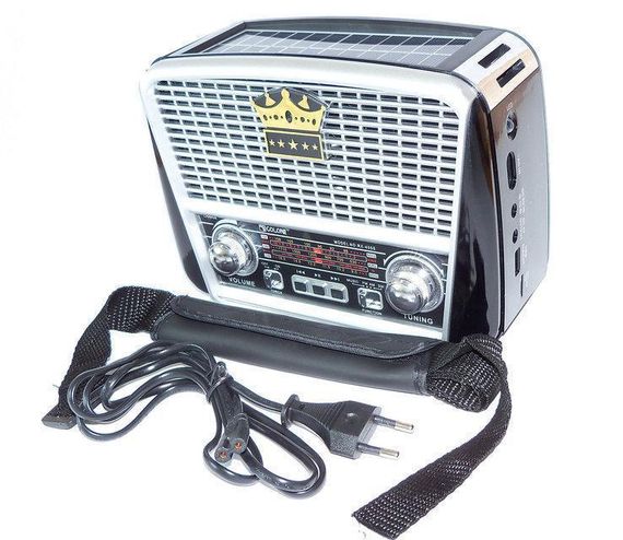 Радіоприймач Golon RX-455S акумуляторний портативний з USB, сонячною панеллю і підтримкою карт пам'яті | Зображення 3
