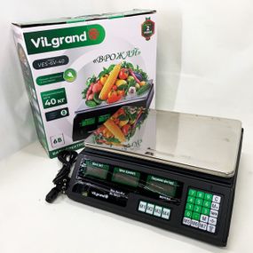 Электронные веса торговые промышленные ViLgrand VES-6V-40 40 кг, Весы с платформой для торговли RA-69