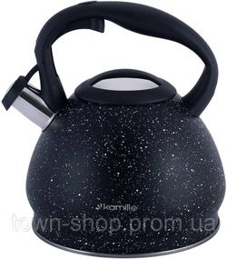 Чайник Kamille Whistling Kettle Marble 2.7л из нержавеющей стали со свистком KM-1086