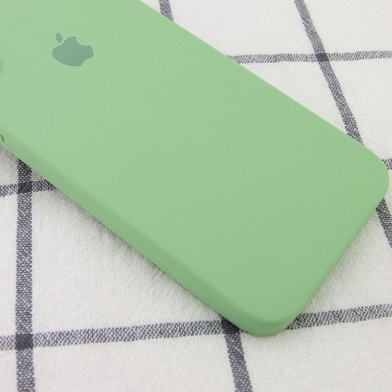 Чохол Silicone Case Square Full Camera Protective (AA) для Apple iPhone 6/6s (4.7") М'ятний / Mint | Зображення 1