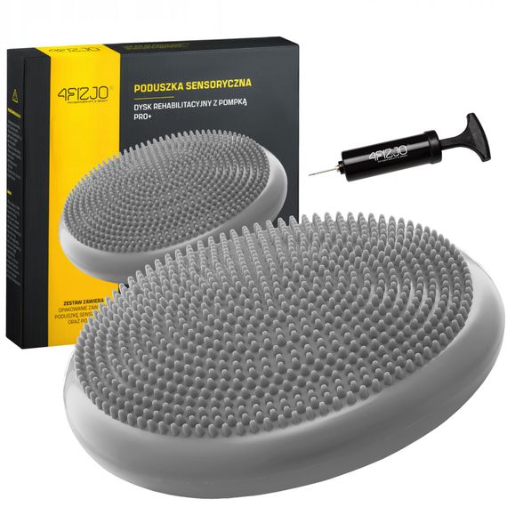 Балансувальна подушка-диск 4FIZJO PRO+ 33 см (сенсомоторна) масажна Grey 4FJ0314 (P-5907739314475) | Зображення 7